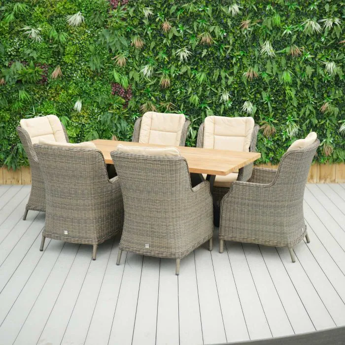 6 Seater Tebal 180cm Rectangular Table Top with X Legs with Boston Chairs 6 Seater Tebal 180cm Rectangular Table Top with X Legs with Boston Chairs