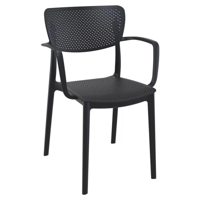 Front Chair of the Loft Armchair in Black