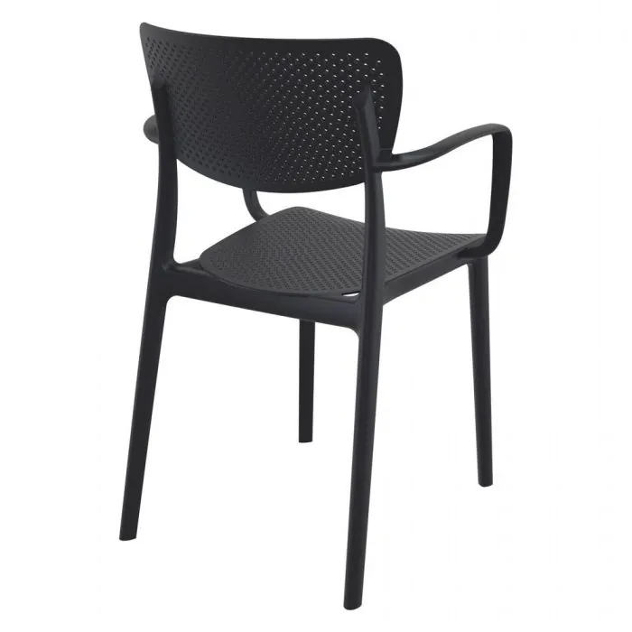 Back View of the Loft Armchair in Black
