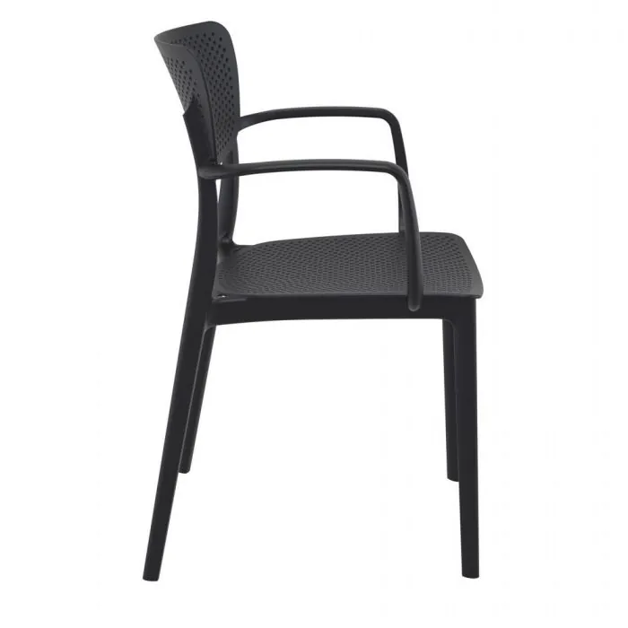 Side View of the Loft Armchair in Black