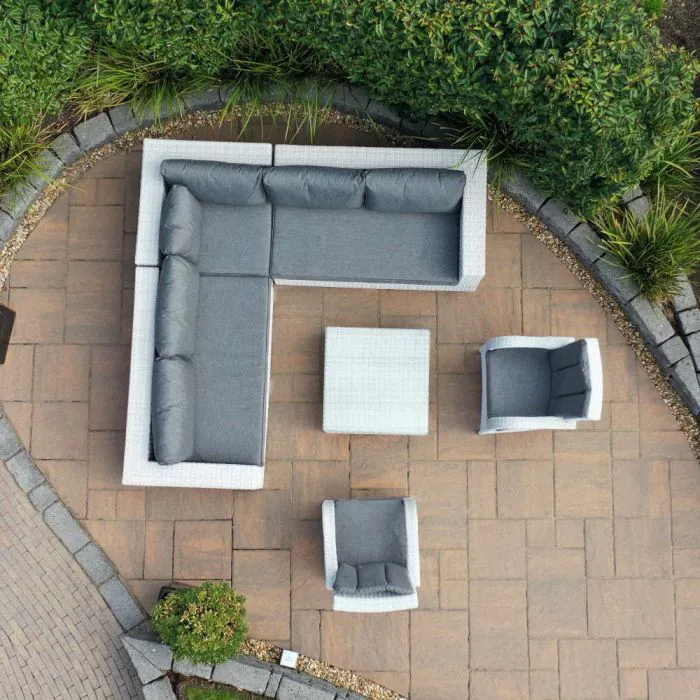 Treviso Corner Sofa Set with Coffee Table And Two Armchairs