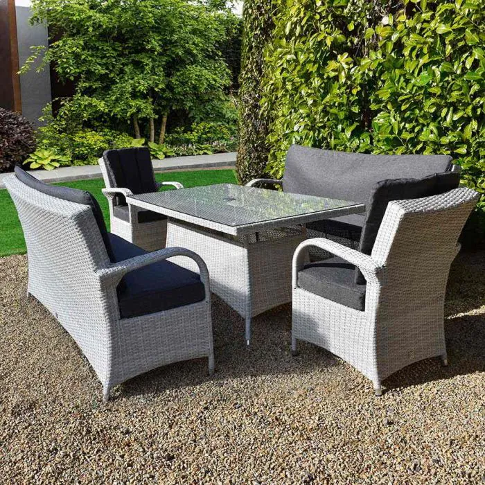 Treviso Rectangle Table With Two 3 Seater Sofa and 2 Chairs Set