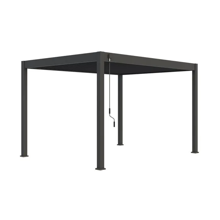Ombrea Bio-Climatic 4m x 4m Freestanding Pergola - Anthracite Ombrea Bio-Climatic 4m x 4m Freestanding Pergola - Anthracite