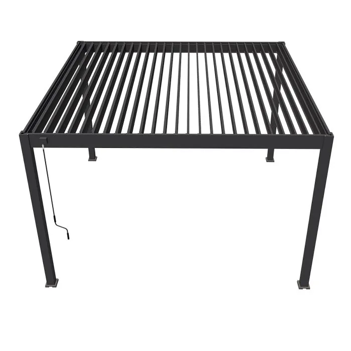 Ombrea Bio-Climatic 4m x 4m Freestanding Pergola - Anthracite Ombrea Bio-Climatic 4m x 4m Freestanding Pergola - Anthracite