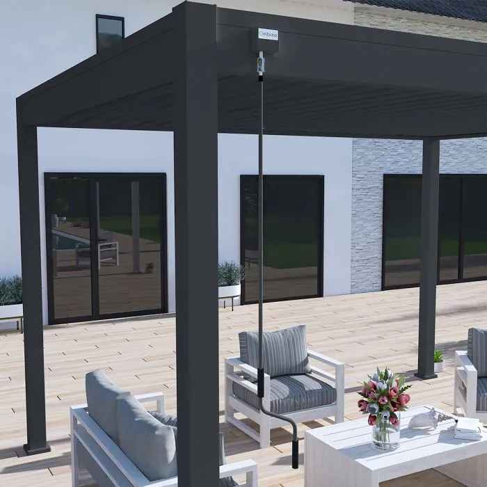 Ombrea Bio-Climatic 4m x 4m Freestanding Pergola - Anthracite Ombrea Bio-Climatic 4m x 4m Freestanding Pergola - Anthracite
