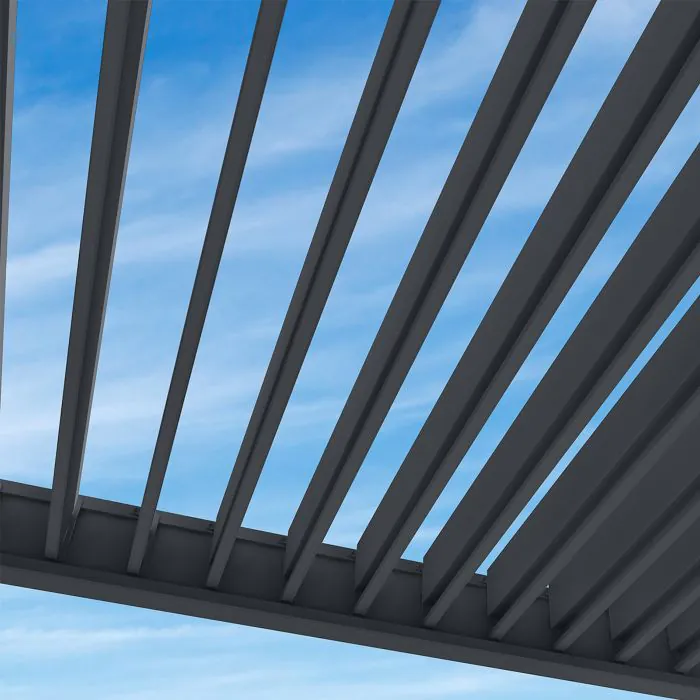 Ombrea Bio-Climatic 4m x 4m Freestanding Pergola - Anthracite Ombrea Bio-Climatic 4m x 4m Freestanding Pergola - Anthracite