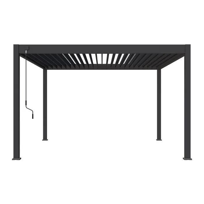 Ombrea Bio-Climatic 4m x 4m Freestanding Pergola - Anthracite Ombrea Bio-Climatic 4m x 4m Freestanding Pergola - Anthracite