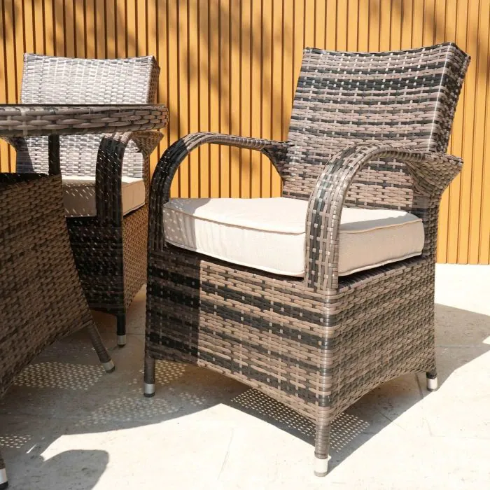4 Seater Cairo Rattan Round Garden Dining Set
