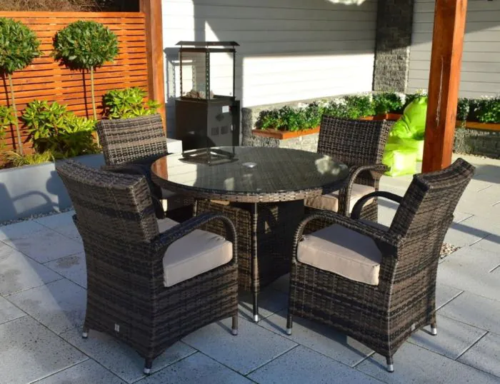 4 Seater Cairo Round Garden Dining Set 