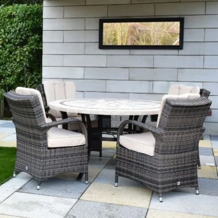 Cairo 4 Seat with Back Cushions and Dalkey Table