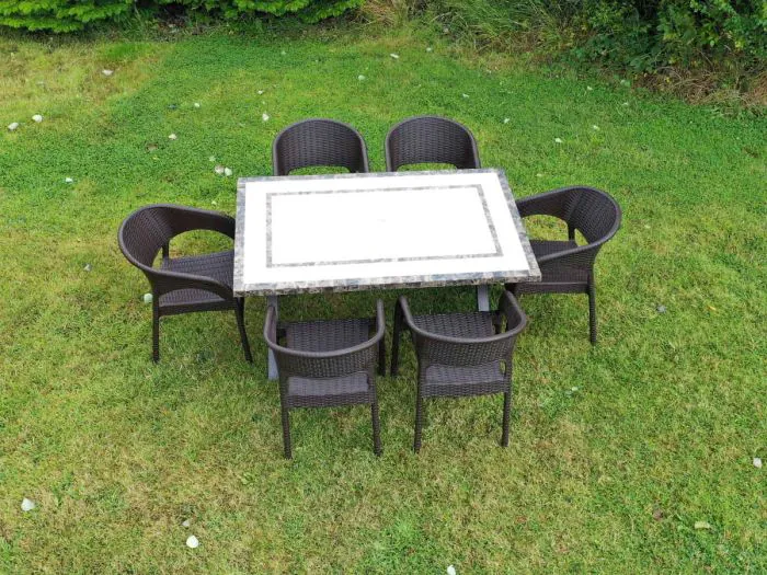Killiney 6 Seat with Brown Panama Chairs