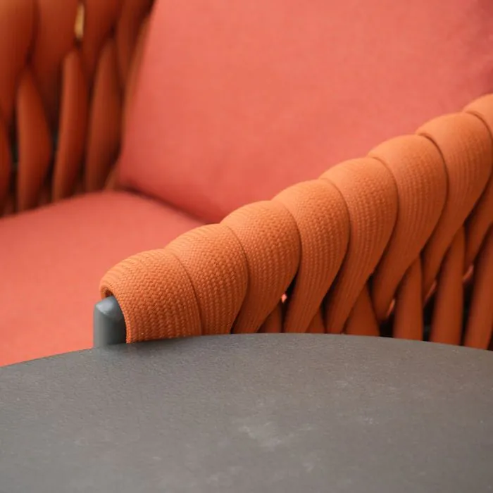Galaxy Aranweave Bistro Set in Orange