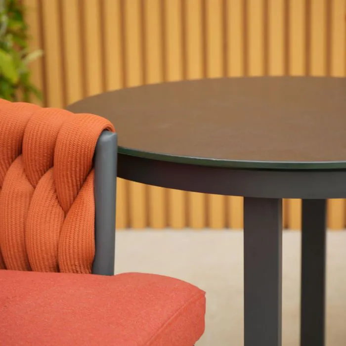 Galaxy Aranweave Bistro Set in Orange