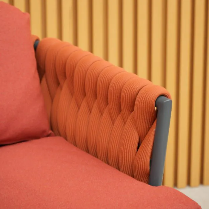 Galaxy Aranweave Bistro Set in Orange