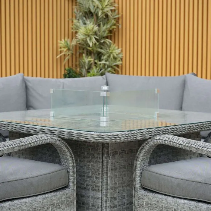 Vancouver Corner Sofa With Halifax Firepit Table And Two Chicago Chairs Vancouver Corner Sofa With Halifax Firepit Table And Two Chicago Chairs