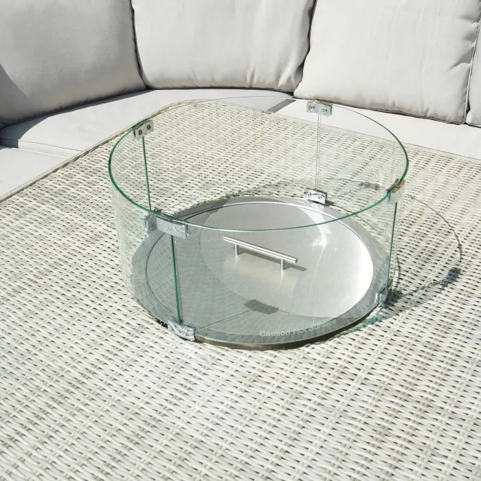 Corner Fire Pit Cover for Fire Pit Table