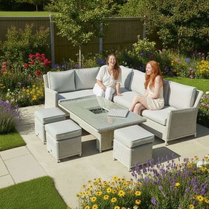 Hamilton Corner Dining Set with Ice Bucket & Rising Table main product photo