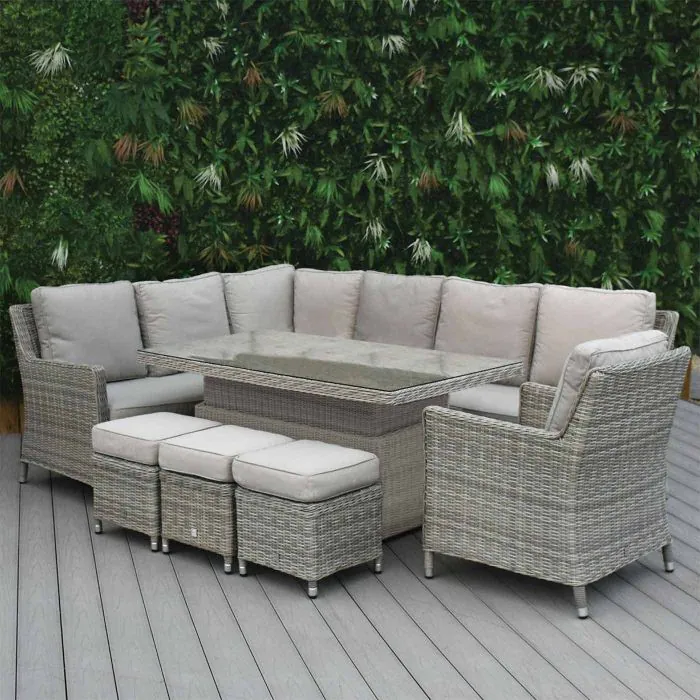 Hamilton Corner Dining Set with Rising Table and Armchair