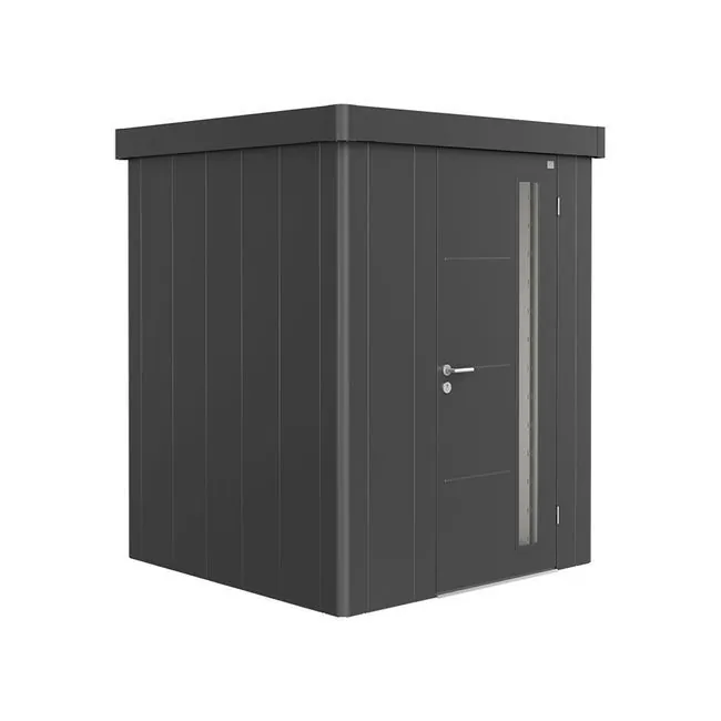 Garden Shed - Neo - Metallic Dark Grey - 1A - 180cm x 180cm x 222cm - Standard Door