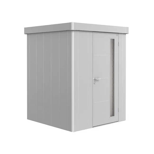 Garden Shed - Neo - Metallic Silver - 1A - 180cm x 180cm x 222cm - Standard Door