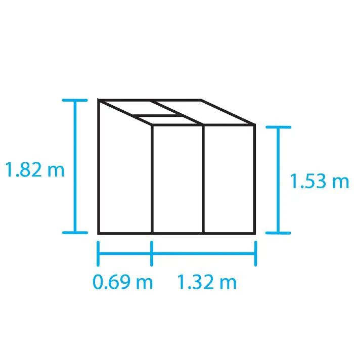 Halls Wall Garden Greenhouse - 24 - 2ft x 4ft - Toughened - Green