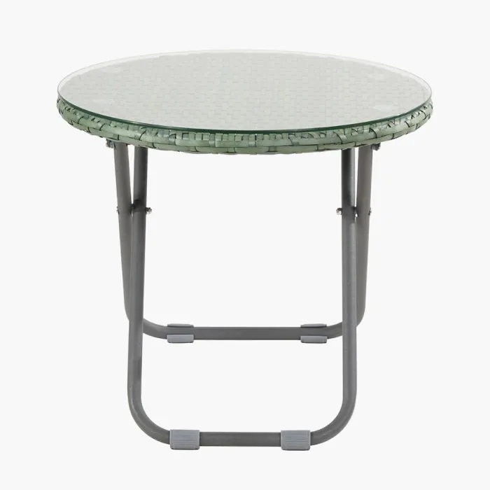 Tobs Rattan Folding Lounge Bistro Set - Green