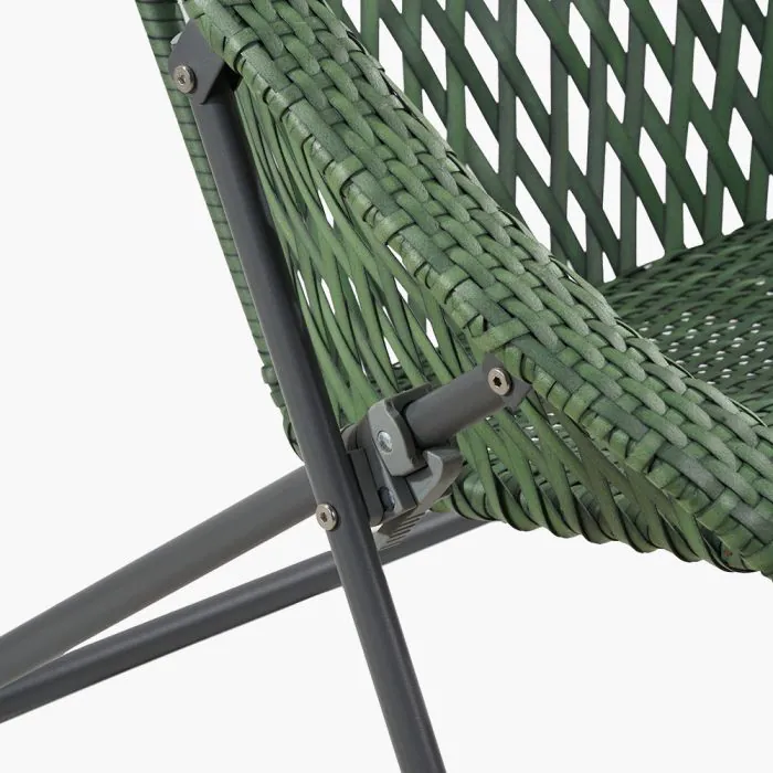 Tobs Rattan Folding Lounge Bistro Set - Green