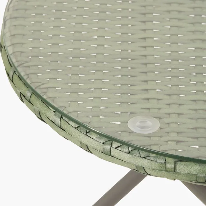 Tobs Rattan Folding Lounge Bistro Set - Green