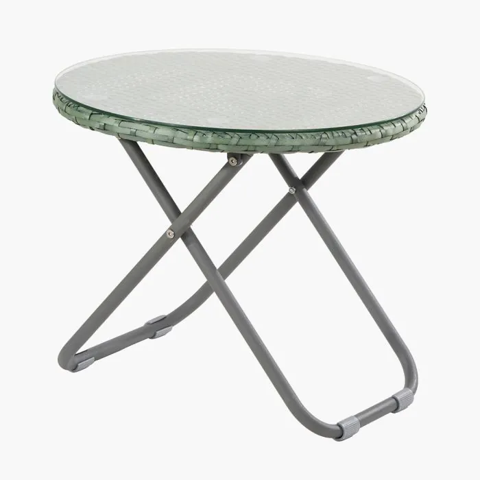 Tobs Rattan Folding Lounge Bistro Set - Green
