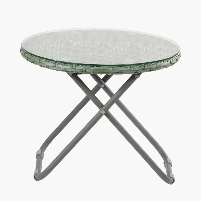 Tobs Rattan Folding Lounge Bistro Set - Green