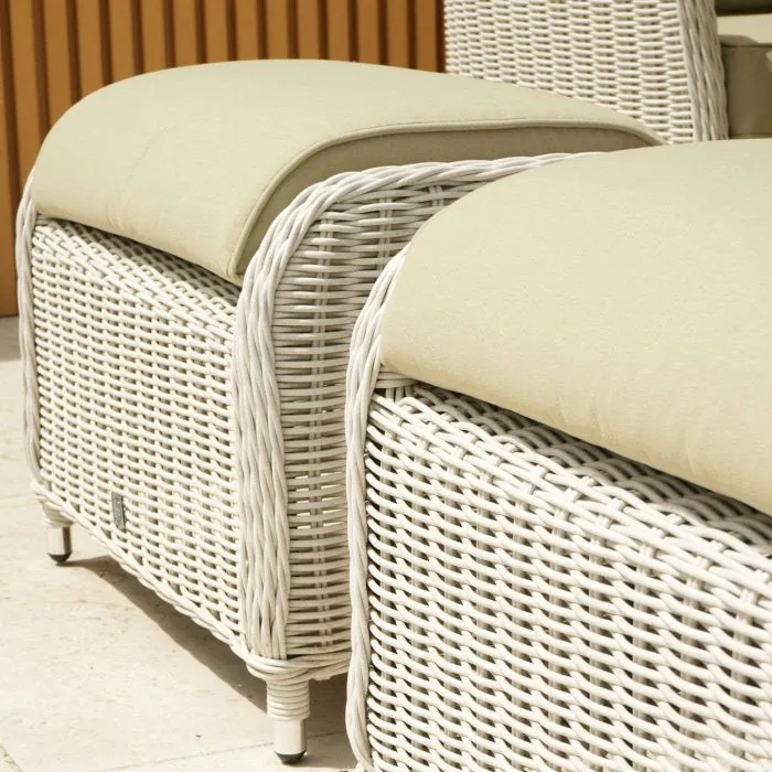 Connemara Rattan Lounge Set With Rectangular Fire Pit Table