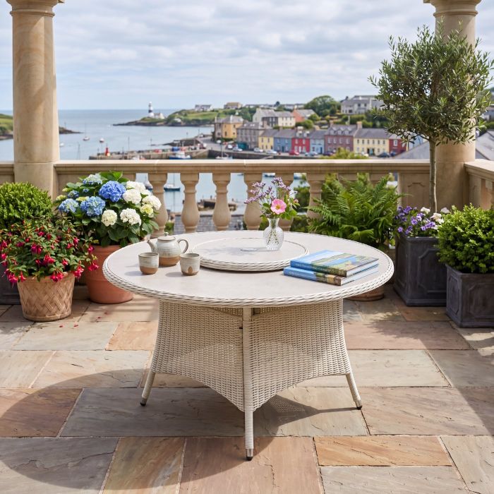 Connemara 6 Seater Dining Round Table with Lazy Susan main product photo