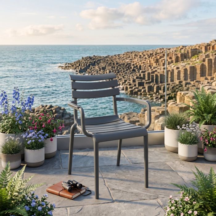 Paris Outdoor Garden Armchair - Dark Grey main product photo