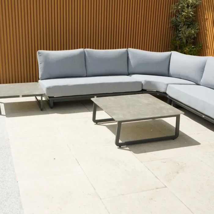 Celestial Corner Sofa Set with Side Table in Grey Celestial Corner Sofa Set with Side Table in Grey