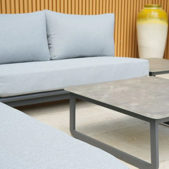 Celestial Corner Sofa Set with Side Table in Grey Celestial Corner Sofa Set with Side Table in Grey
