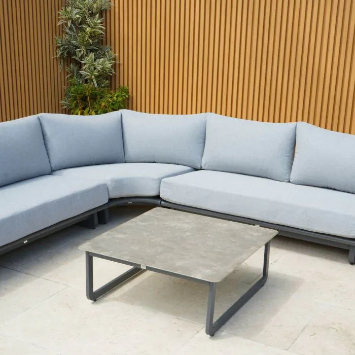 Celestial Corner Sofa Set with Side Table in Grey Celestial Corner Sofa Set with Side Table in Grey