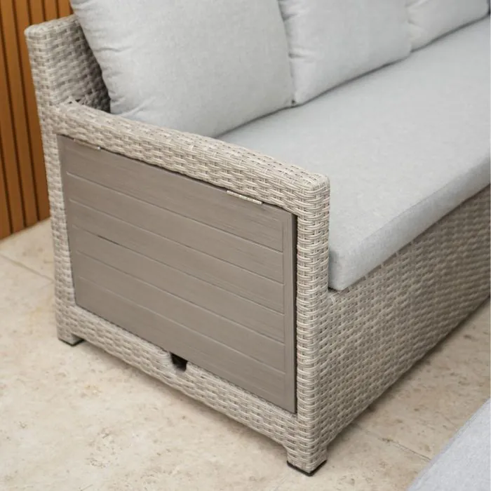 Sandringham Rattan L-Shaped Corner Sofa Bench Set