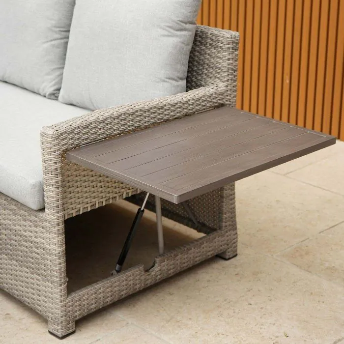 Sandringham Rattan L-Shaped Corner Sofa Bench Set