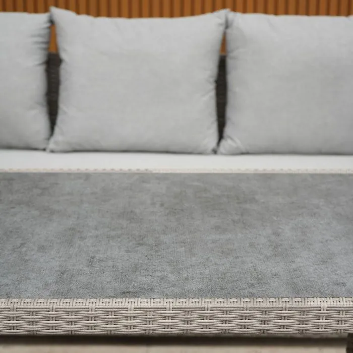 Sandringham Rattan L-Shaped Corner Sofa Bench Set