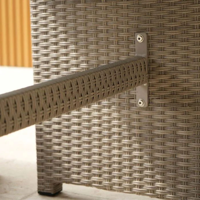 Sandringham Rattan L-Shaped Corner Sofa Bench Set