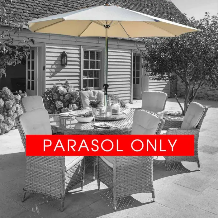 3m Luxury Silver/Dove Parasol