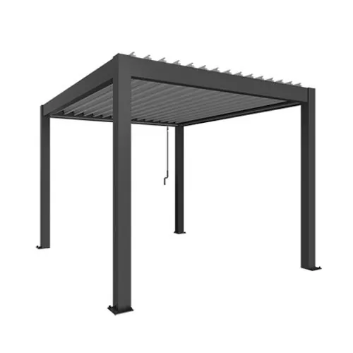 Biohort Adjustable Bio-Climatic Pergola - Metallic Dark Grey X Metallic Silver - 3m x 3.5m