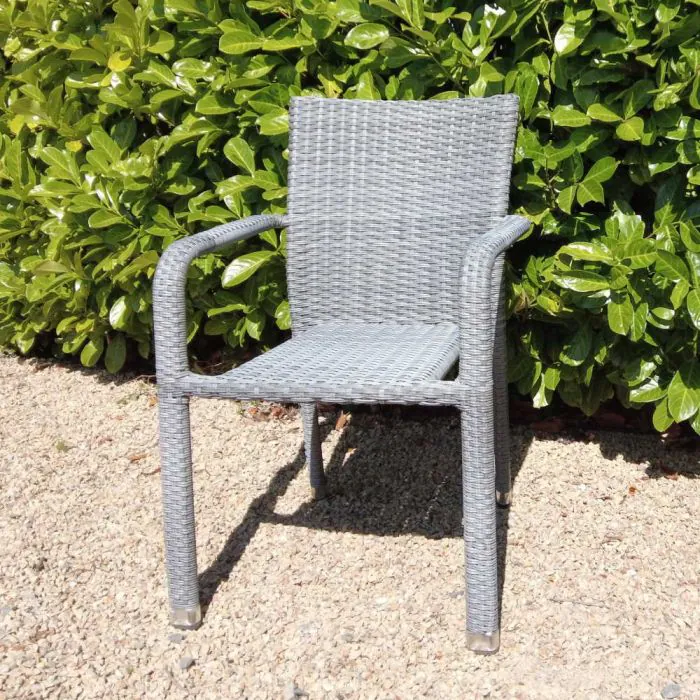 Oliveira Grey Rattan Weave Chair
