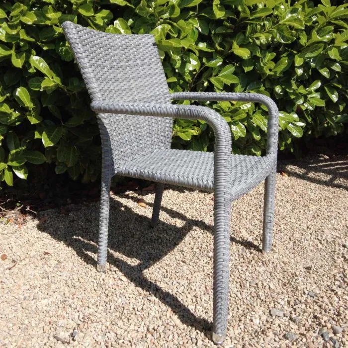 Oliveira Grey Rattan Weave Chair