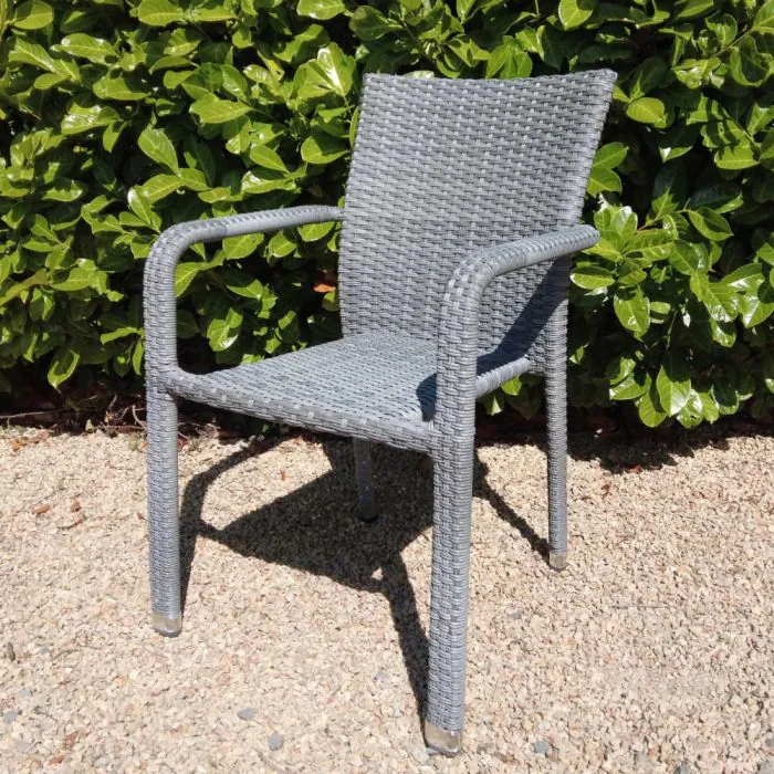Oliveira Grey Rattan Weave Chair