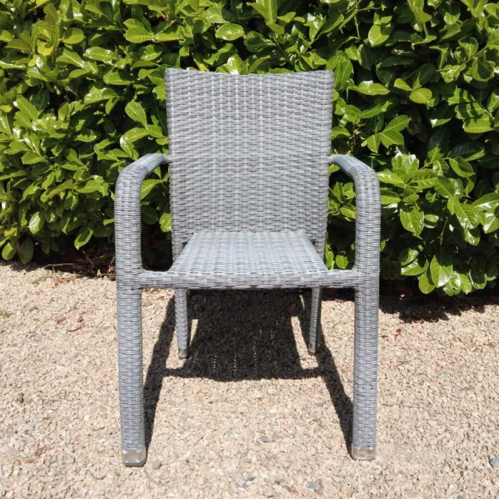 Oliveira Grey Rattan Weave Chair