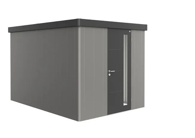Garden Shed - Neo - Metallic Quartz Grey X Dark Grey - 4B - 236cm x 348cm x 222cm - Standard Door