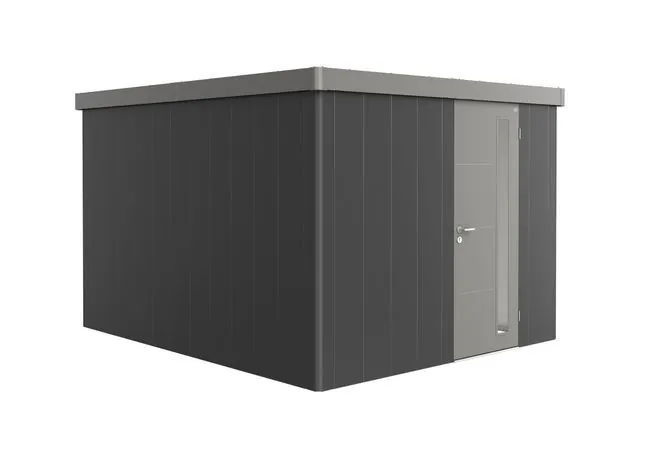 Garden Shed - Neo - Metallic Dark Grey X Quartz Grey - 4C - 292cm x 348cm x 222cm - Standard Door