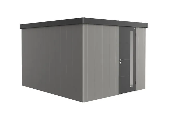 Garden Shed - Neo - Metallic Quartz Grey X Dark Grey - 4C - 292cm x 348cm x 222cm - Standard Door