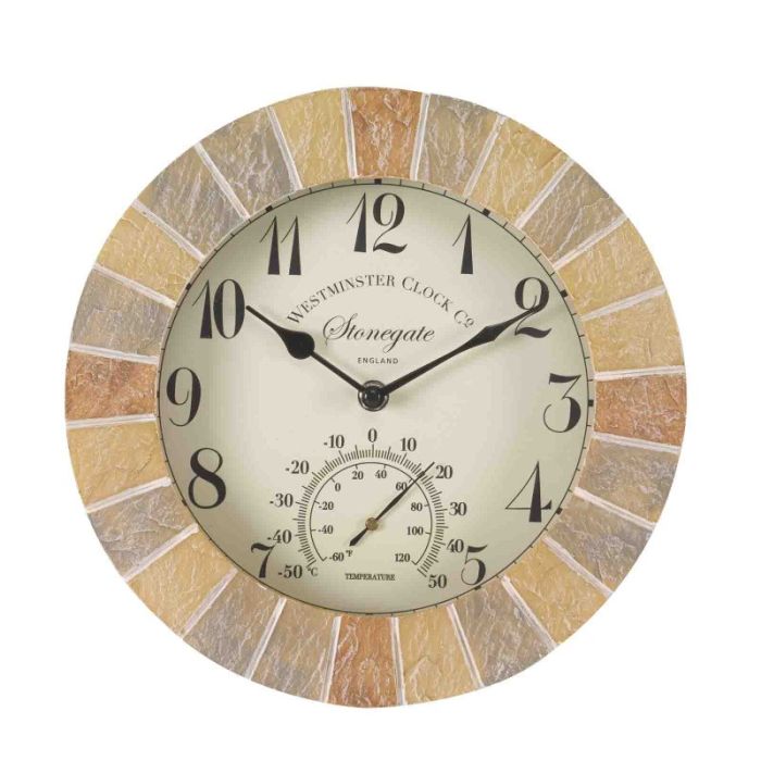 Stonegate Polyresin Clock in Sandstone main product photo